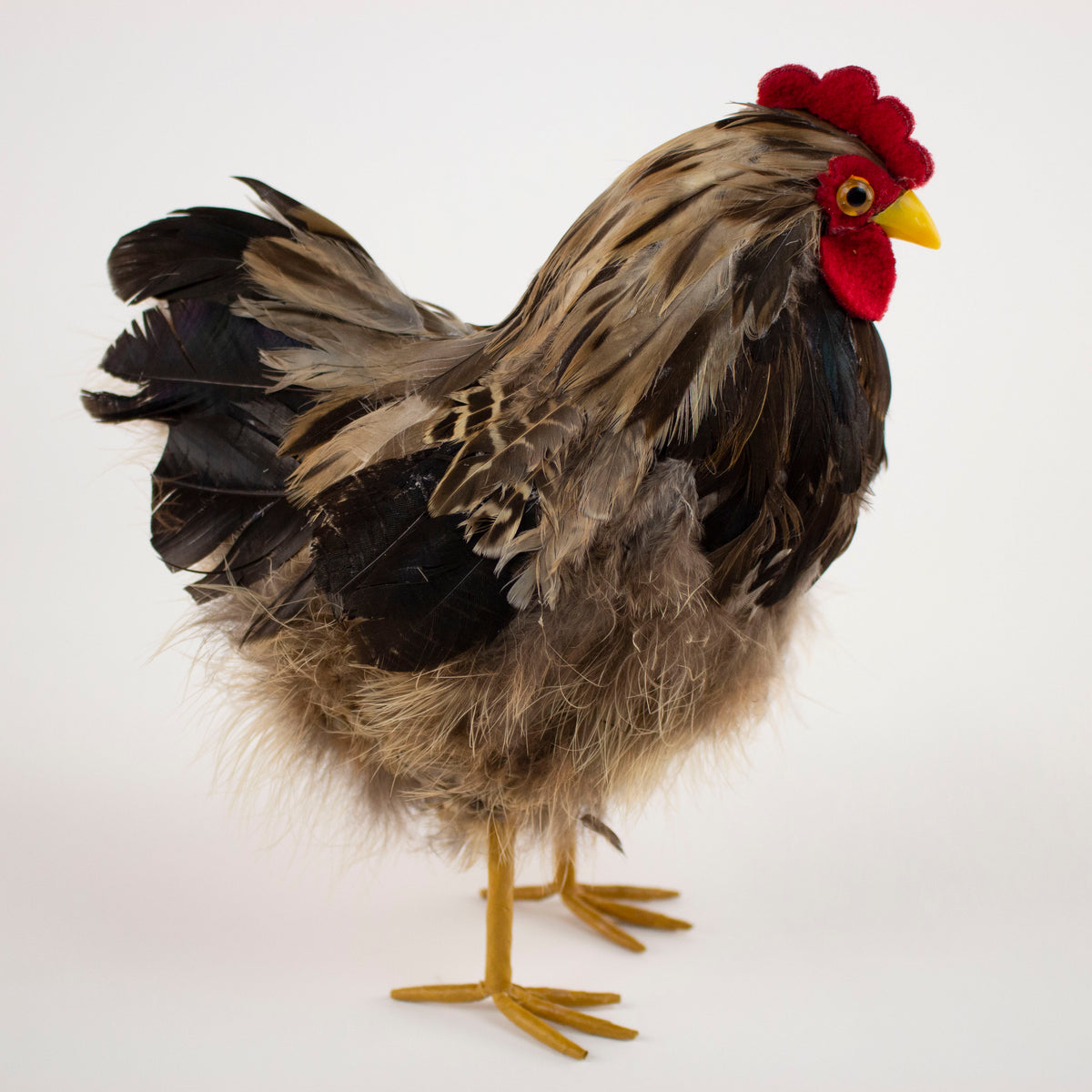 Natural Feather Hen 7" x 8"