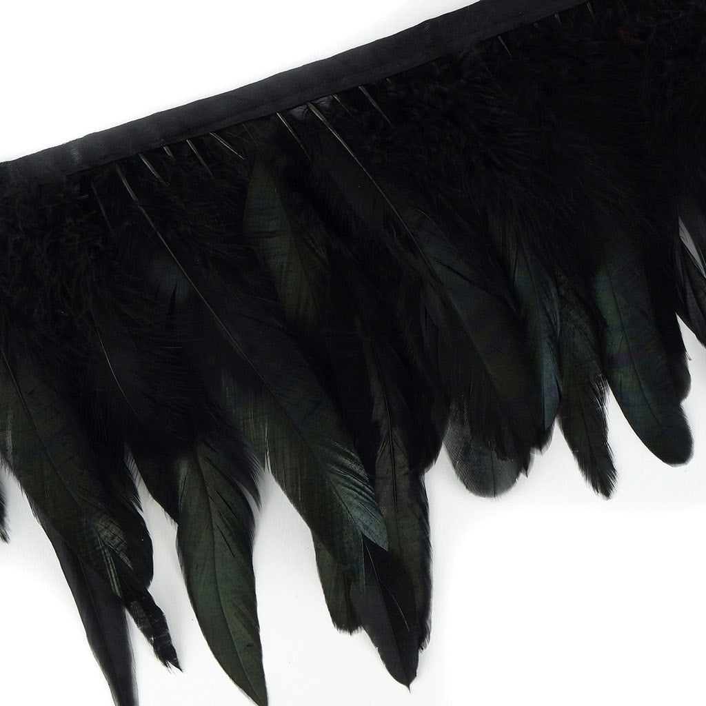 Half Bronze-Irid Schlappen Fringe Dyed Black Irid