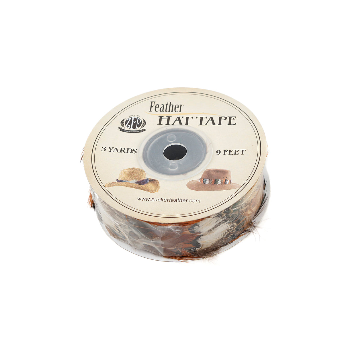 Natural Ringneck and Lady Amherst Pheasant Feather Tape 1.5 inch 3yd Roll