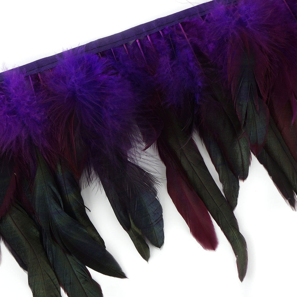 Half Bronze-Irid Schlappen Fringe Dyed Fl Lilac
