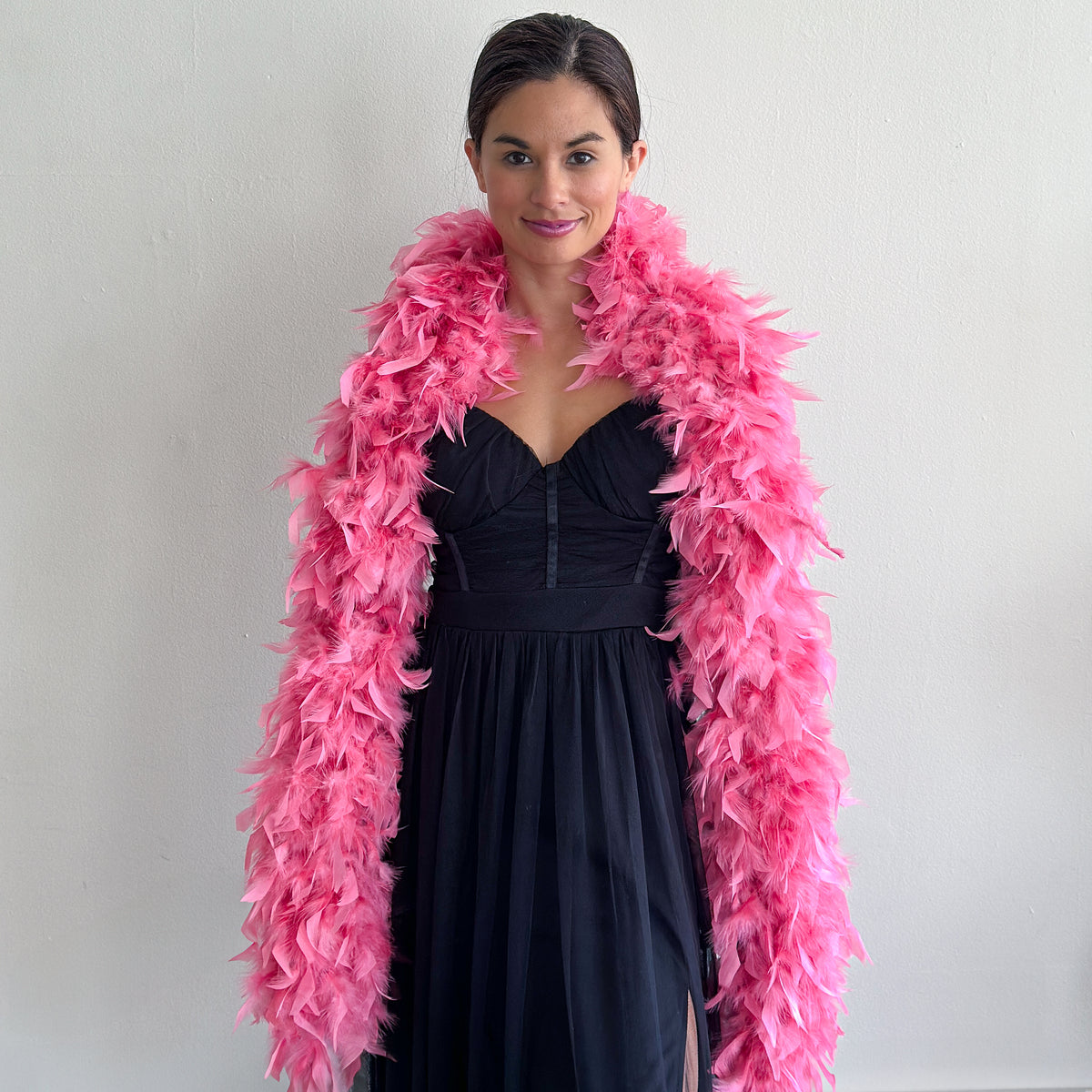 Chandelle Feather Boa - Heavyweight - Dusty Rose