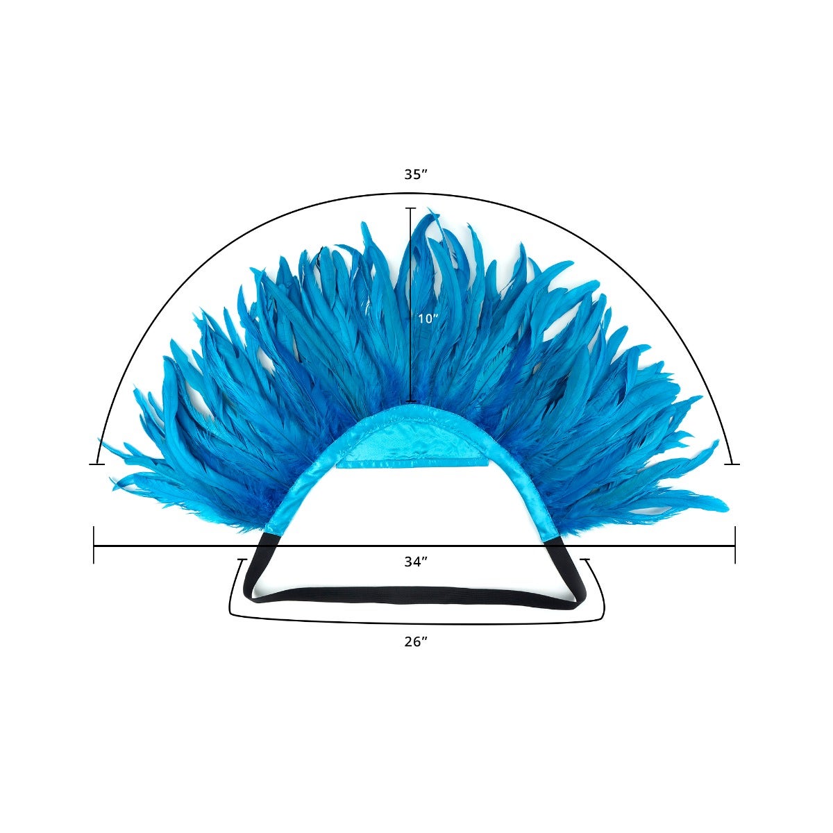 Carnival Feather Collar - Dark Turquoise