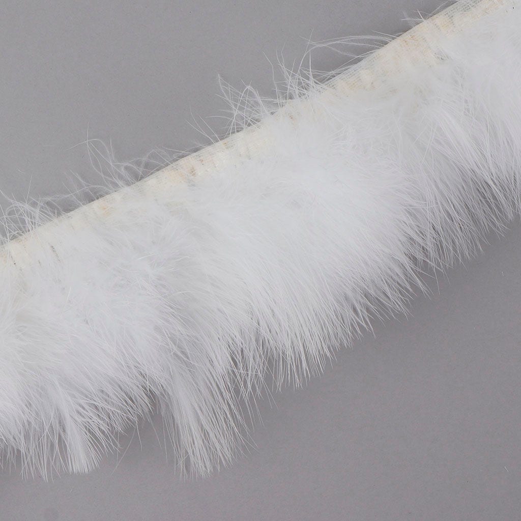Marabou Feather Fringe White
