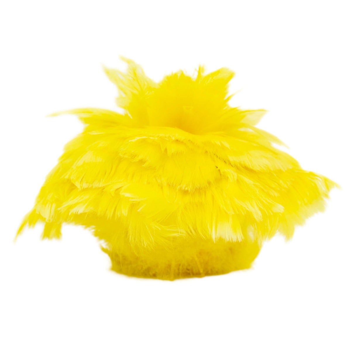 Strung Goose Coquille Feathers 3-4" -- 1/4 lb-Pineapple