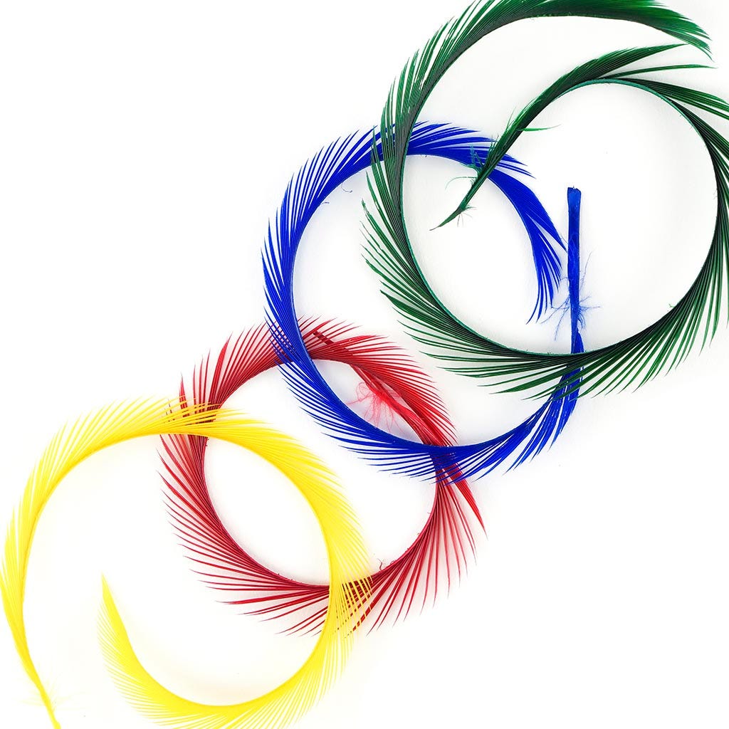 Goose Biot Feathers - Mix Dyed - Vibrant Mix