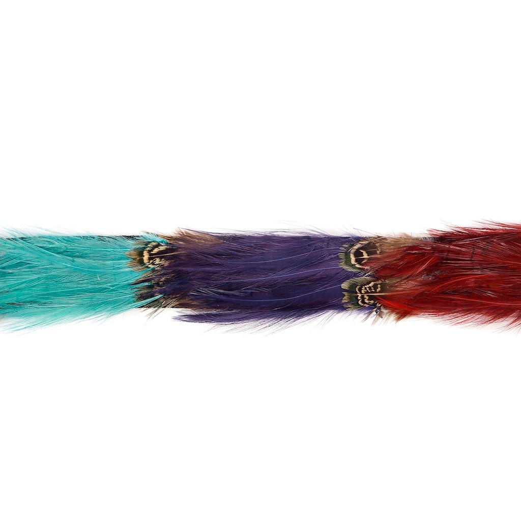 Feather Tape Trim w/Pheasant & Hackle