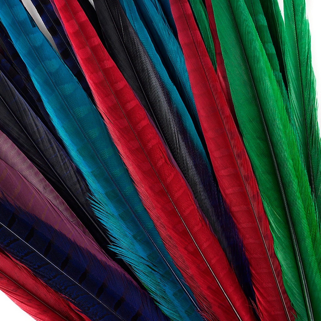 Assorted Pheasant Tails Mix Dyed - Gem Mix