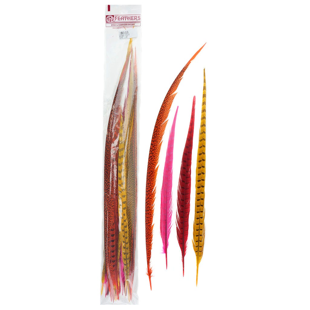 Assorted Pheasant Tails Mix Dyed FIESTA