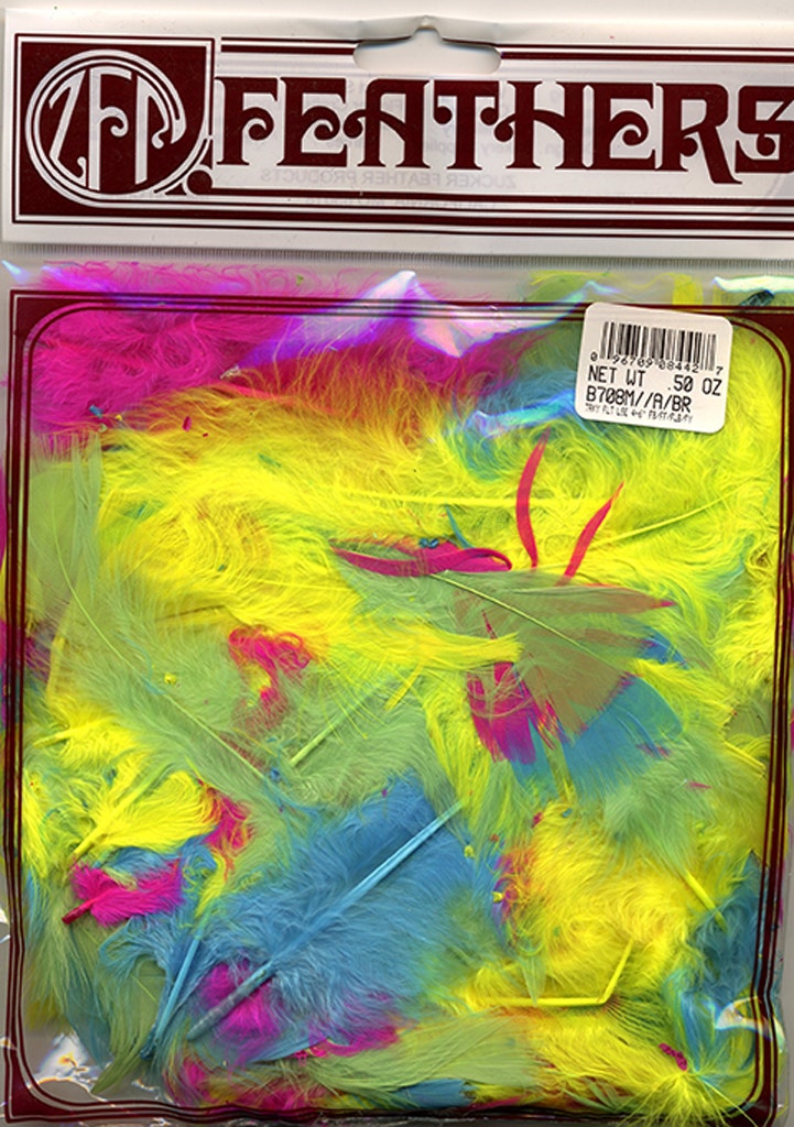 Loose Turkey Flats Mix Dyed - Bright Mix