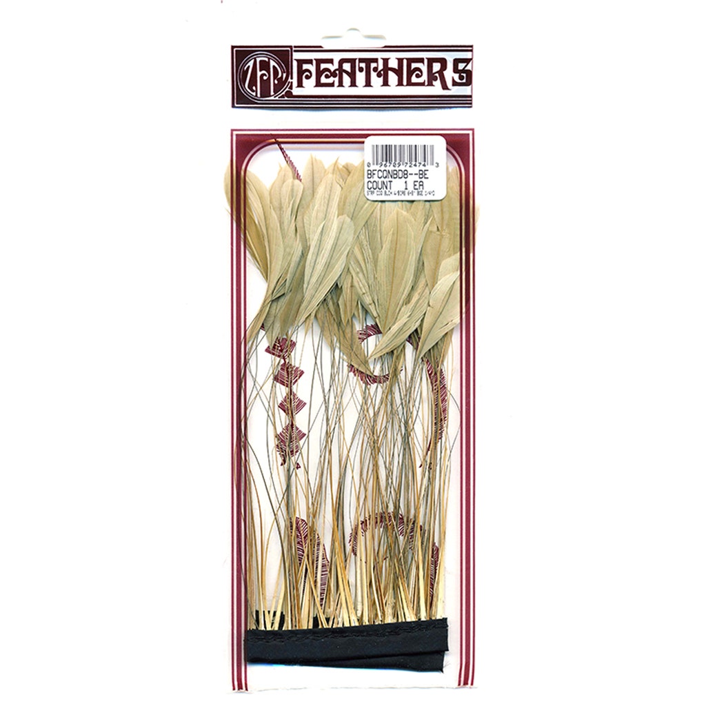 Stripped Bleached Coque Fringe - Beige