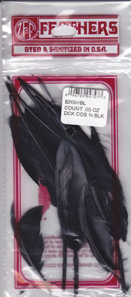 Loose Duck Cosse Dyed 3-4" - Black