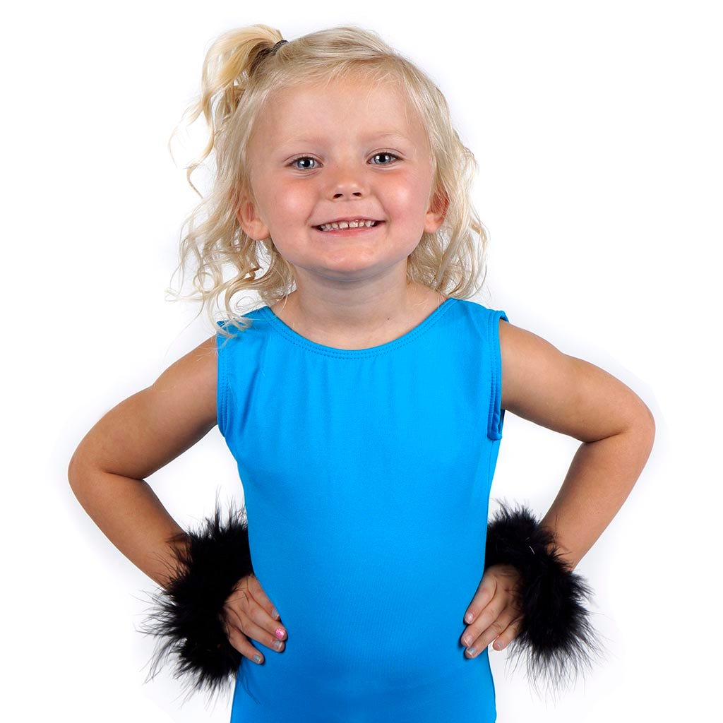 Marabou Cuffs & Hair Ties - Black