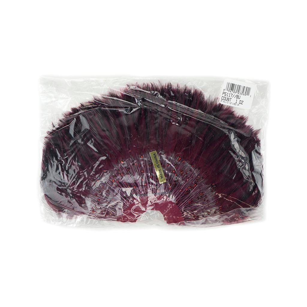 Feather Hackle Plates Solid Colors - Burgundy