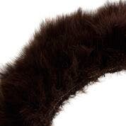 STRUNG TURKEY MARABOU BLOOD QUILL FEATHERS 3-4' - BROWN