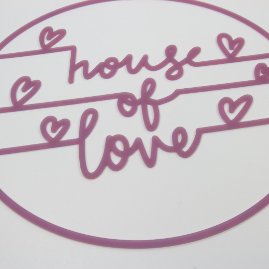 Pink Glitter Acrylic Wall Art