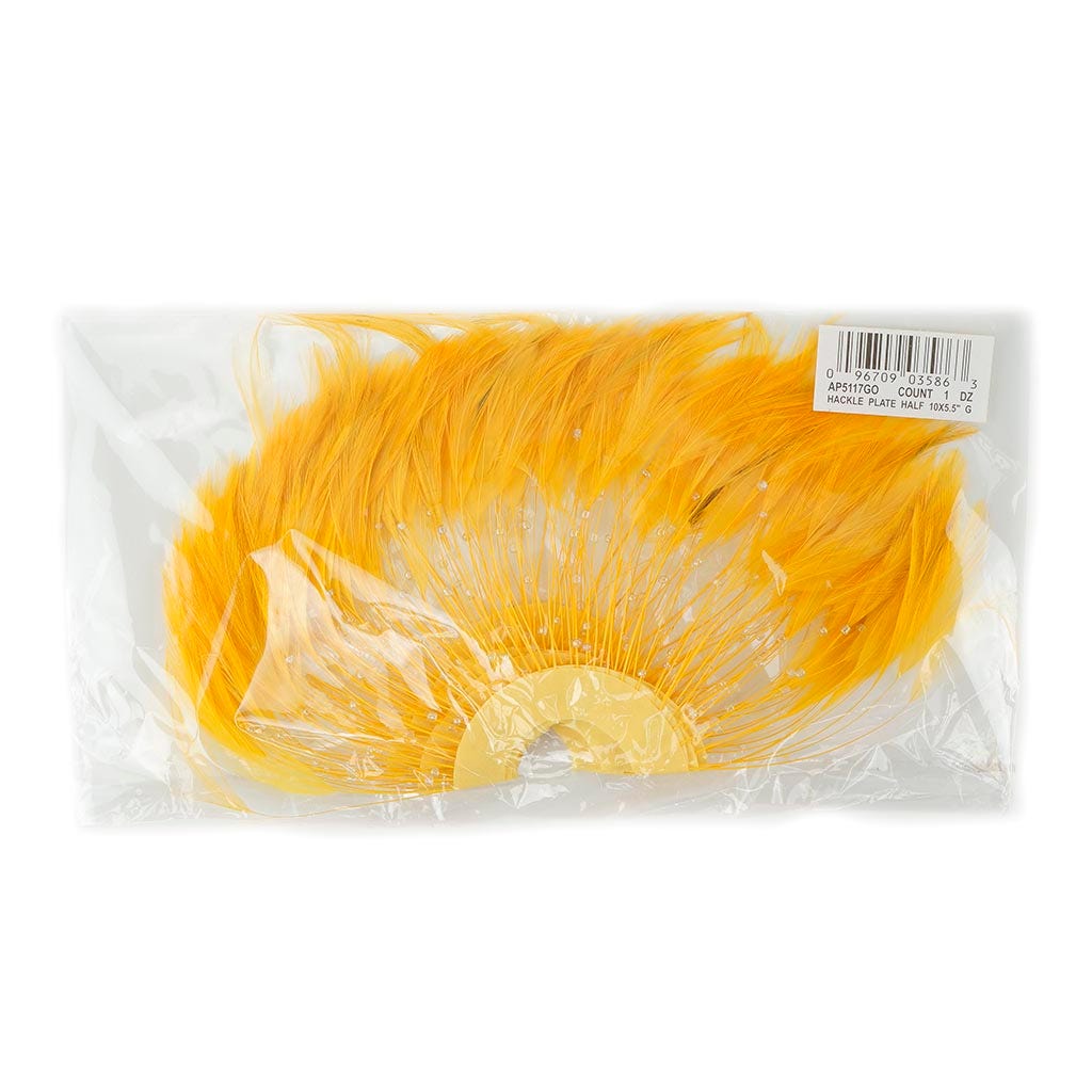 Feather Hackle Plates Solid Colors - Gold