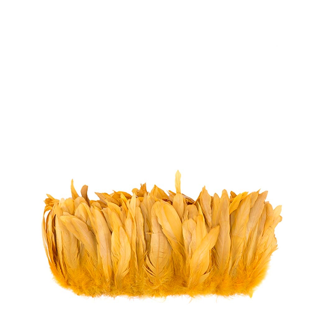 Rooster Coque Tail Feathers Bleach and Dyed - Gold