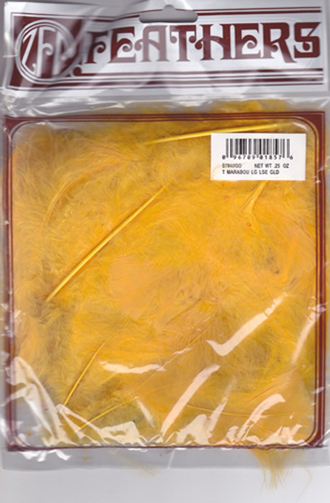 Loose Turkey Marabou Dyed - Gold