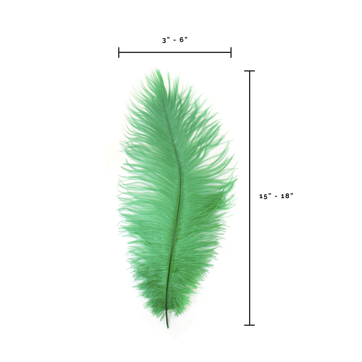 Ostrich Feathers-Narrow Drabs - Emerald