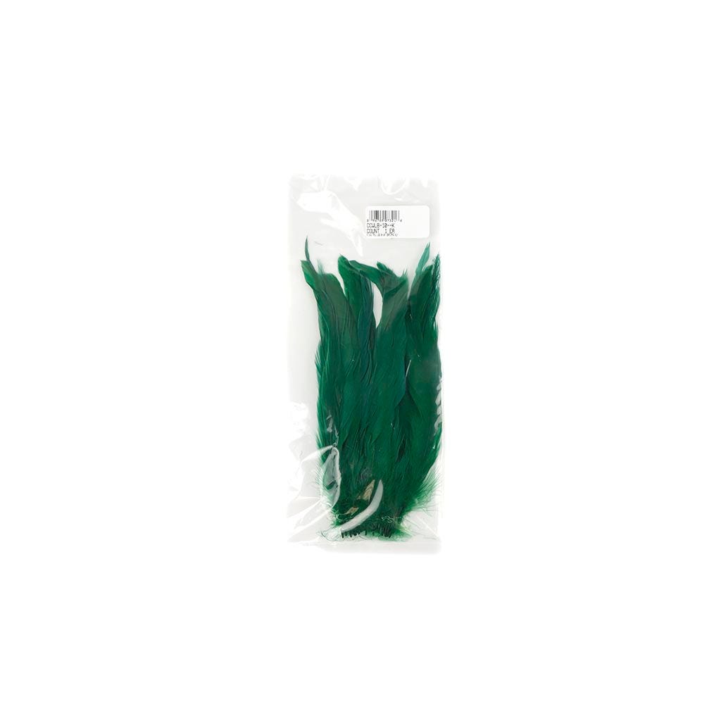 Rooster Coque Tails White-Dyed - Kelly