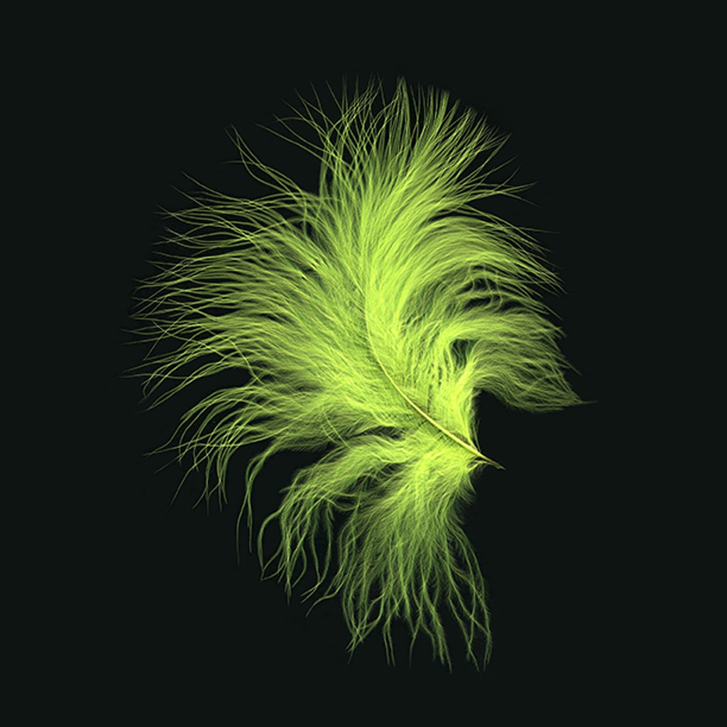 Turkey Marabou Dyed - Fl Chartreuse