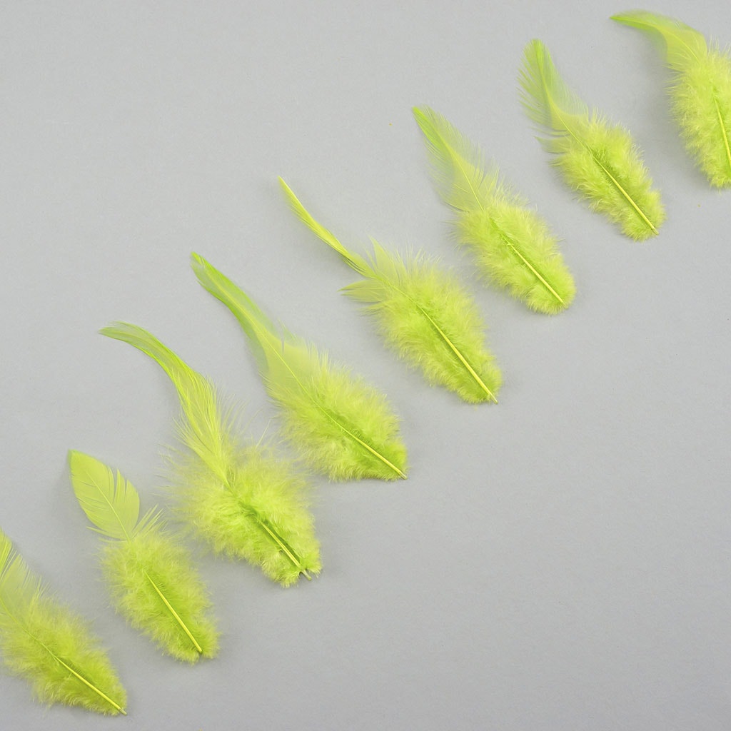 Rooster Saddles-White-Dyed - Lime