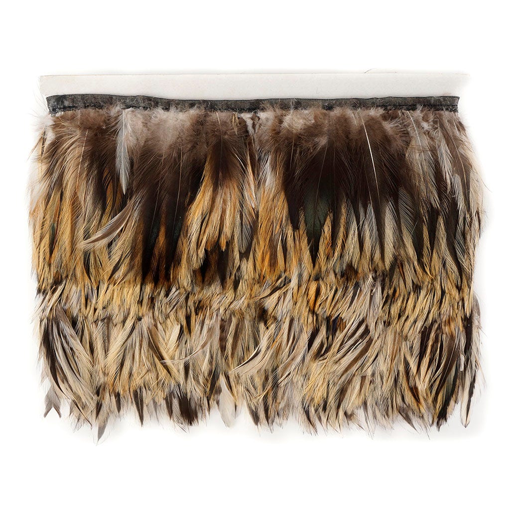 Badger Hackle Feather Fringe - Natural