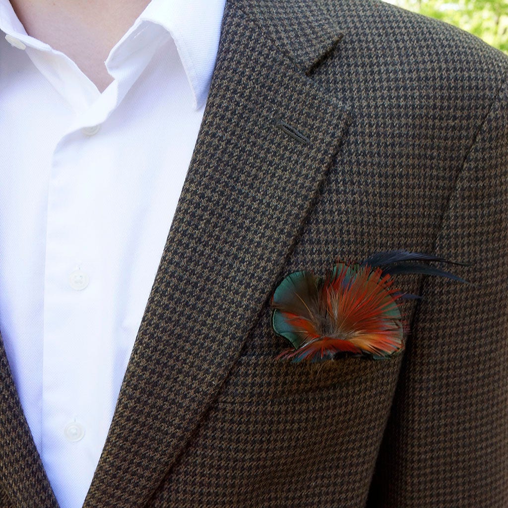 Feather Corsage - Lady Amherst - Biot - Natural