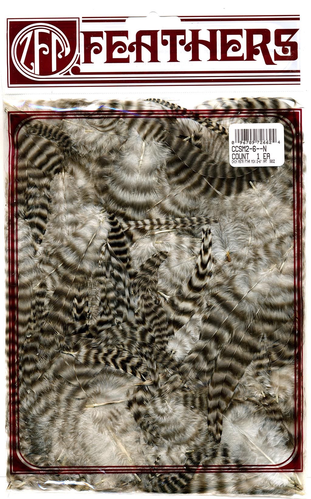 Loose Rooster Chinchilla Natural - 2 - 6"