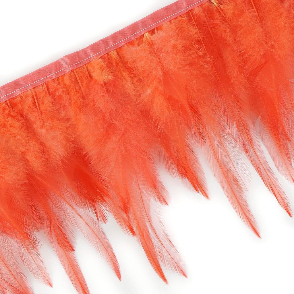 Saddle Fringe Dyed Hot Orange
