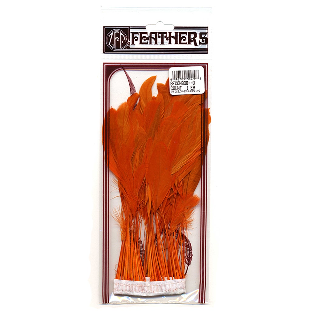 Stripped Bleached Coque Fringe - Orange