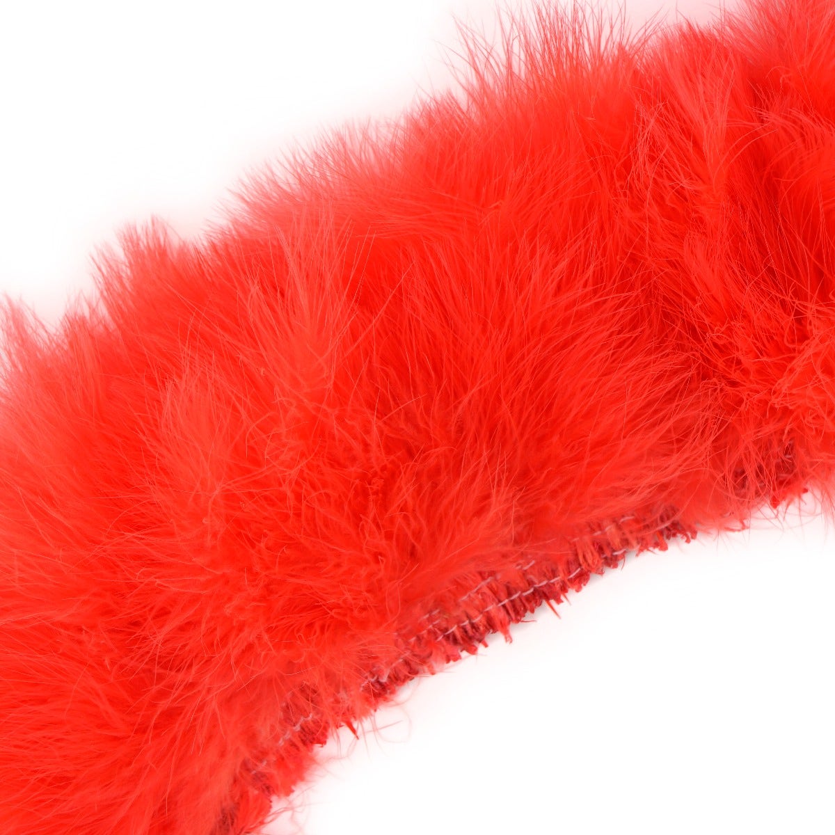 STRUNG TURKEY MARABOU BLOOD QUILL FEATHERS 4-5" - HOT ORANGE