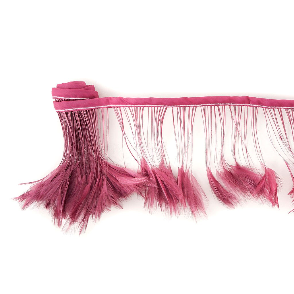 Stripped Hackle Feather Fringe - Dusty Rose