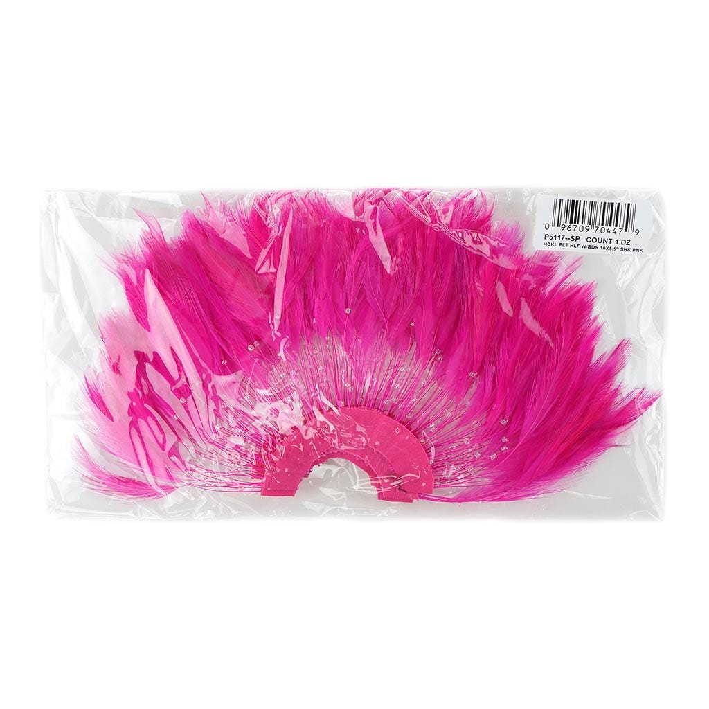 Feather Hackle Plates Solid Colors - Shocking Pink