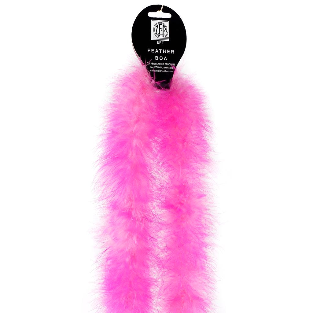 Marabou Feather Boa - Mediumweight - Tipped - Candy Pink/Shocking Pink