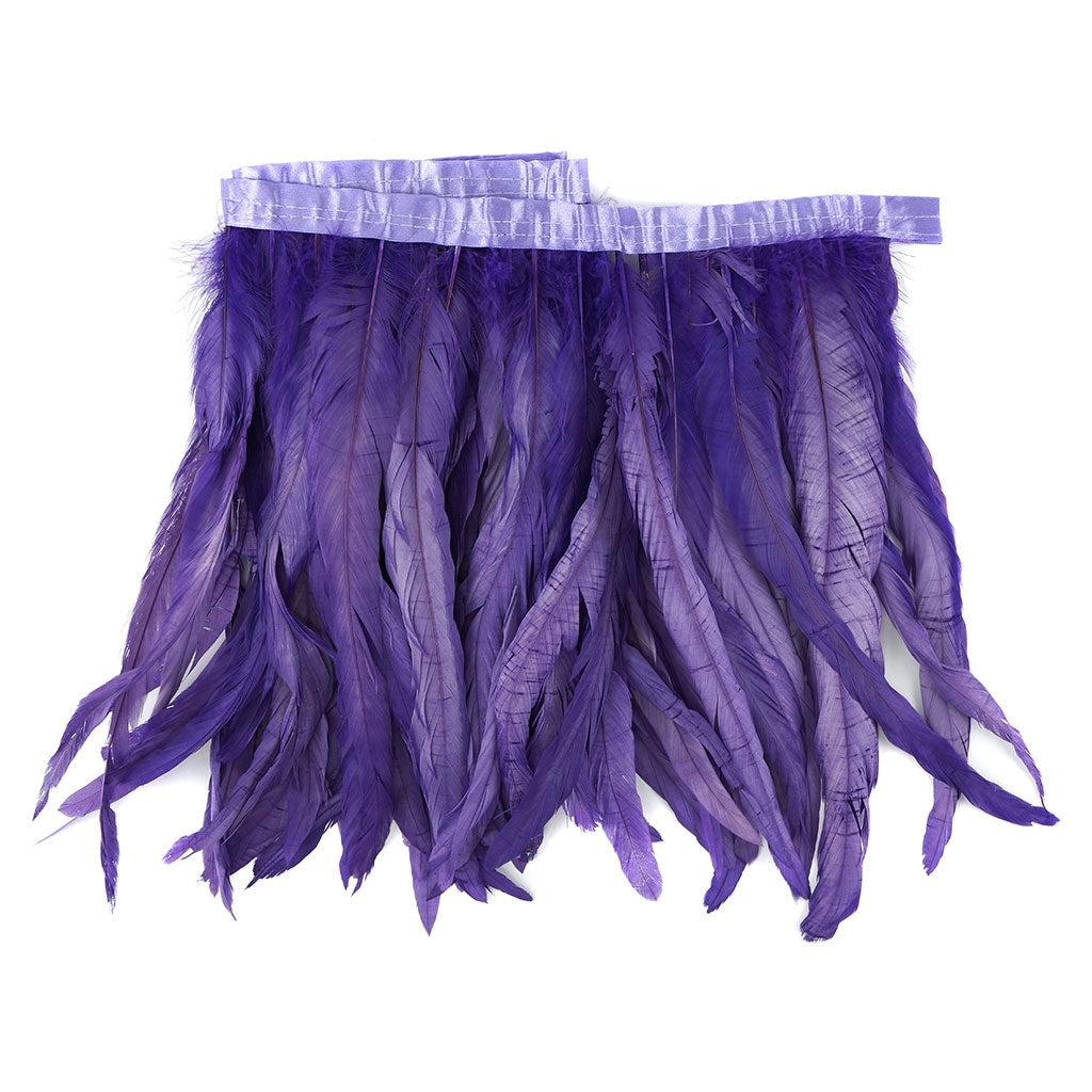 Bleach Dyed Coque Tail Fringe - 12-14" - Fl Lilac