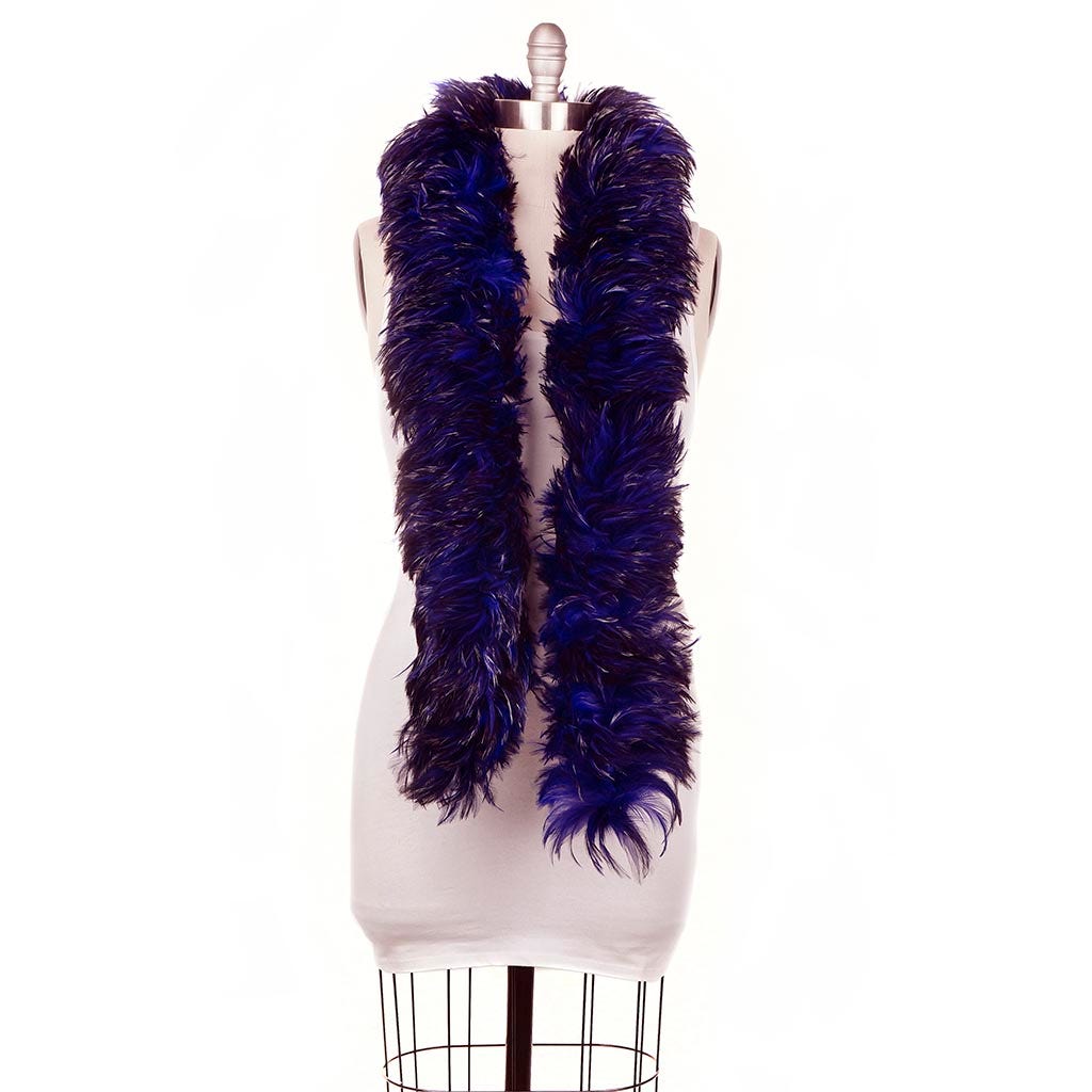 Rooster Hackle Boa Dyed - Regal