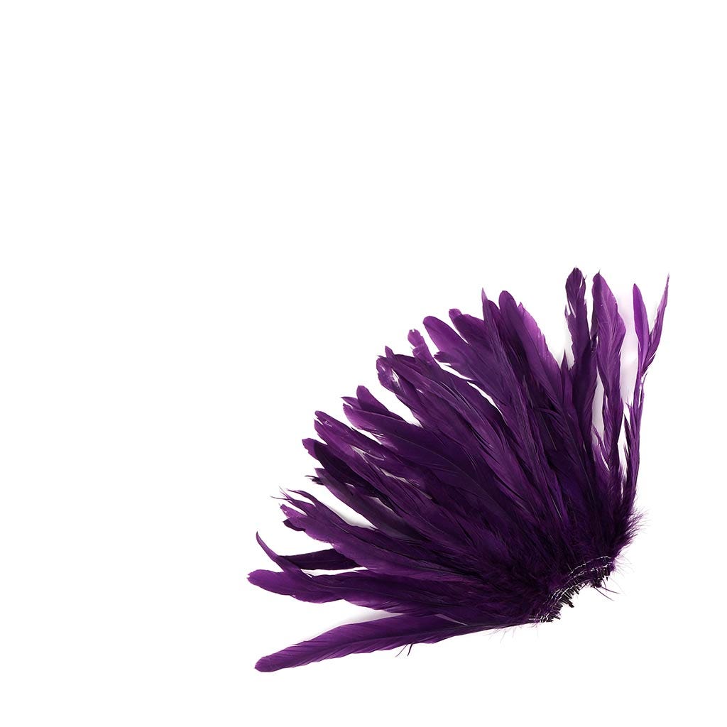 Rooster Coque Tails White-Dyed - Purple