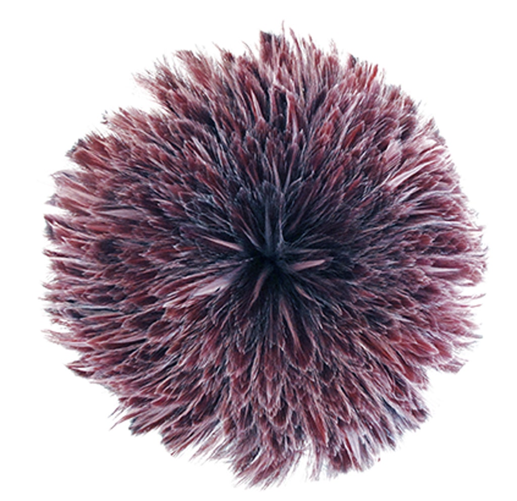 Strung Rooster Hackle Furnace Feathers 4-6" - Amethyst