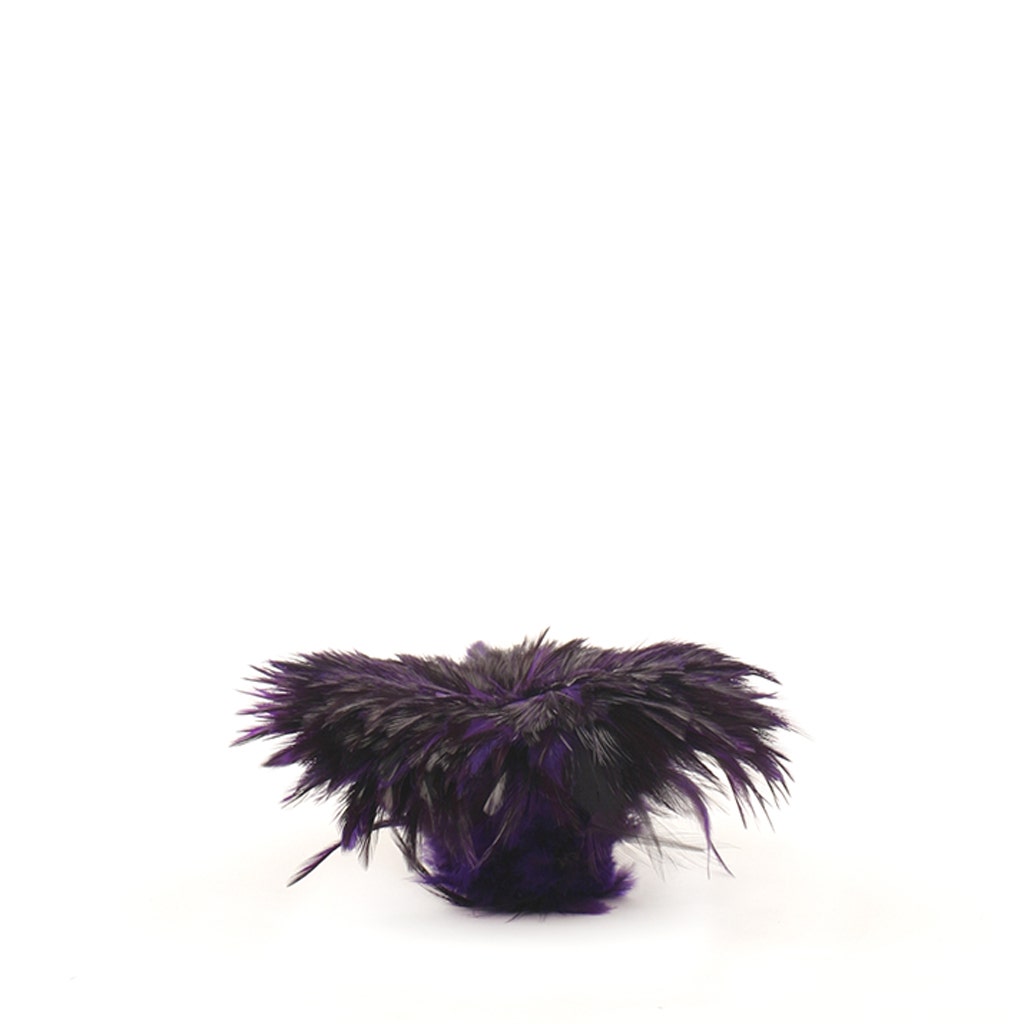 Badger Rooster Saddle Feathers Strung - 1 Yard 4-6" Rooster Feathers - Regal