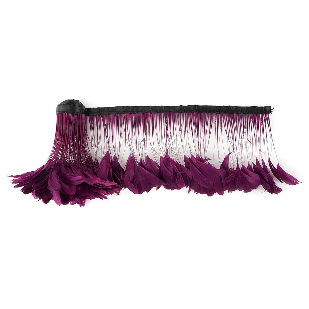 Stripped Bleached Coque Fringe - Purple