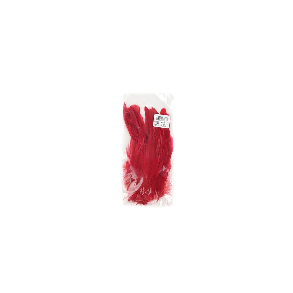 Rooster Coque Tails White-Dyed - Red