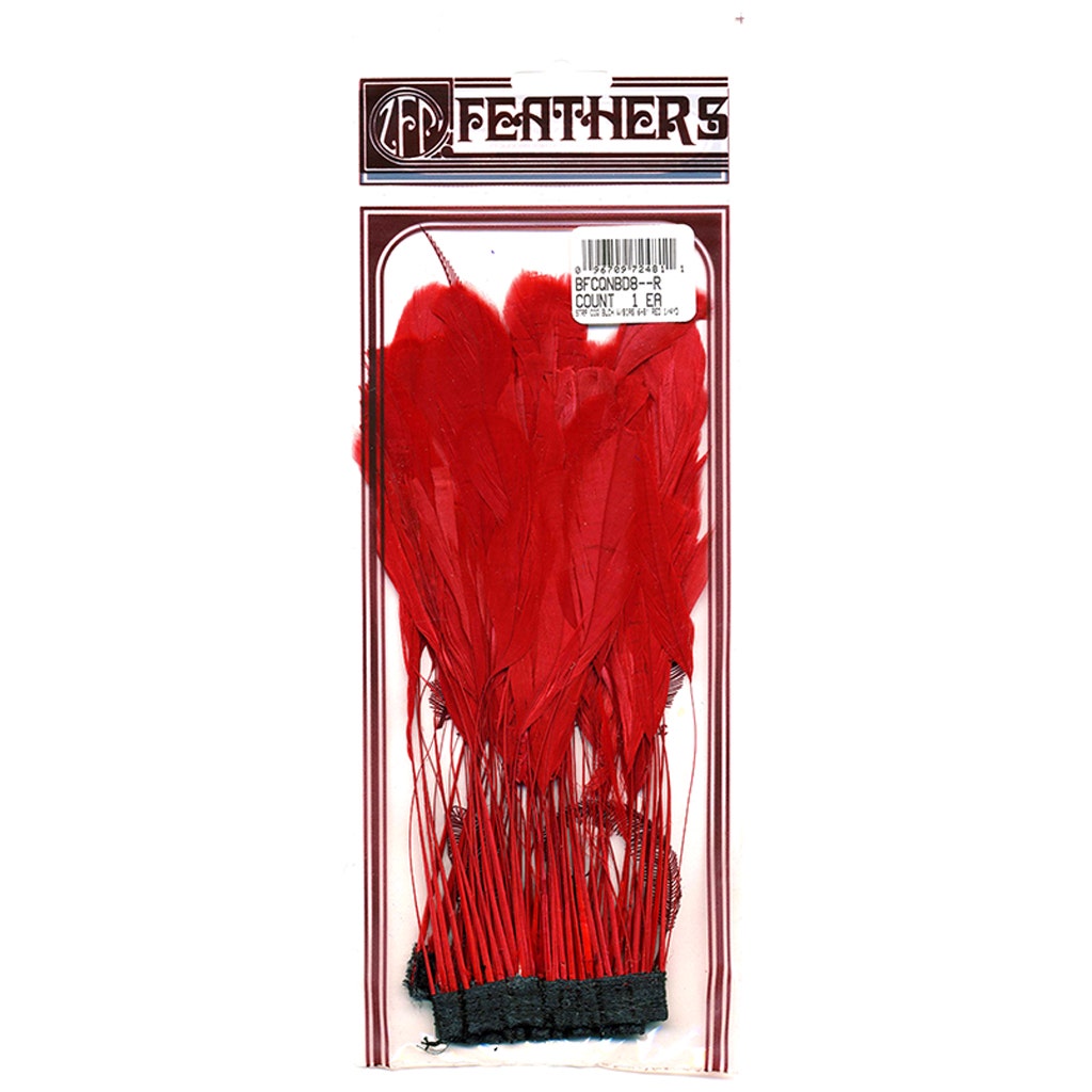 Stripped Bleached Coque Fringe - Red