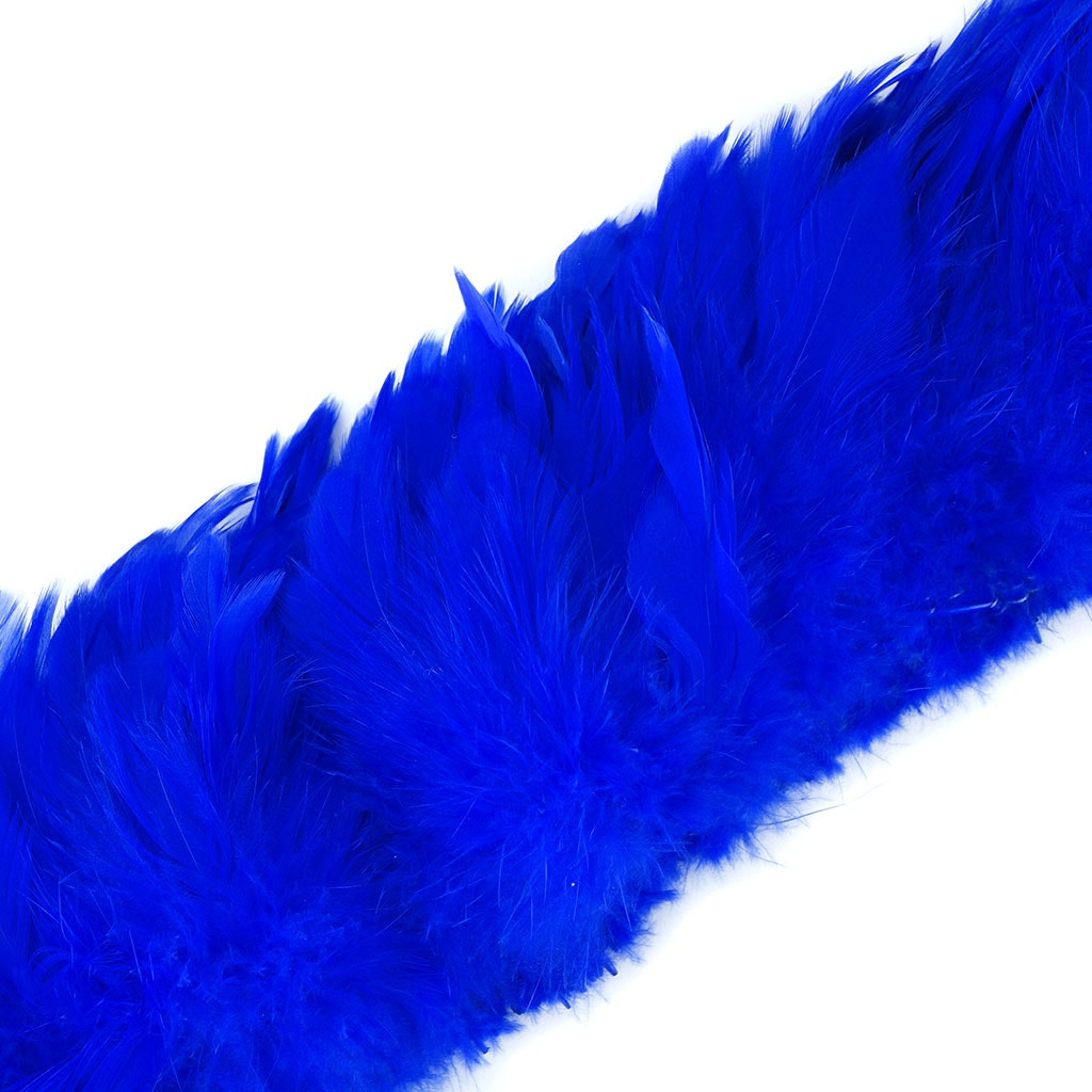 Rooster Schlappen-White-Dyed 1YD - Royal