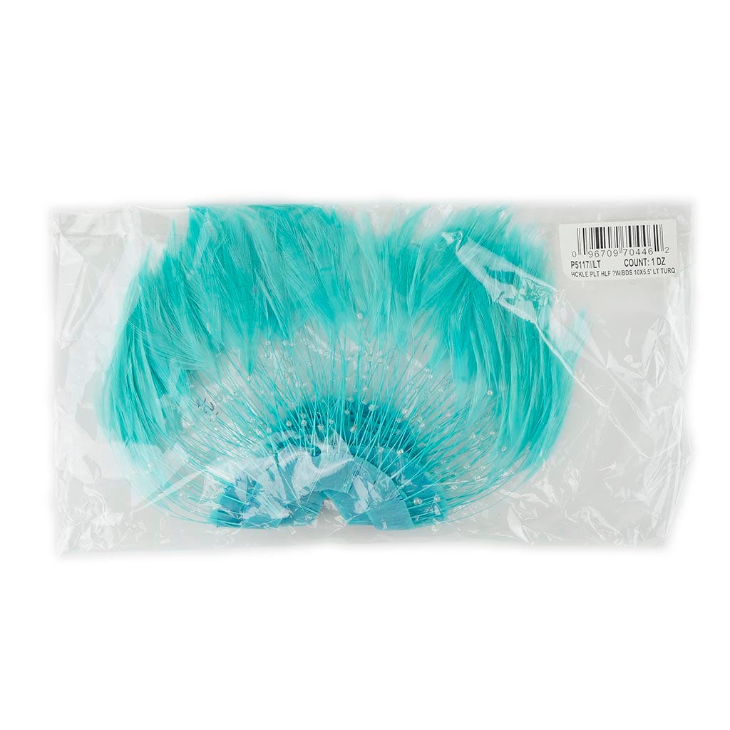 Feather Hackle Plates Solid Colors - Lt Turquoise