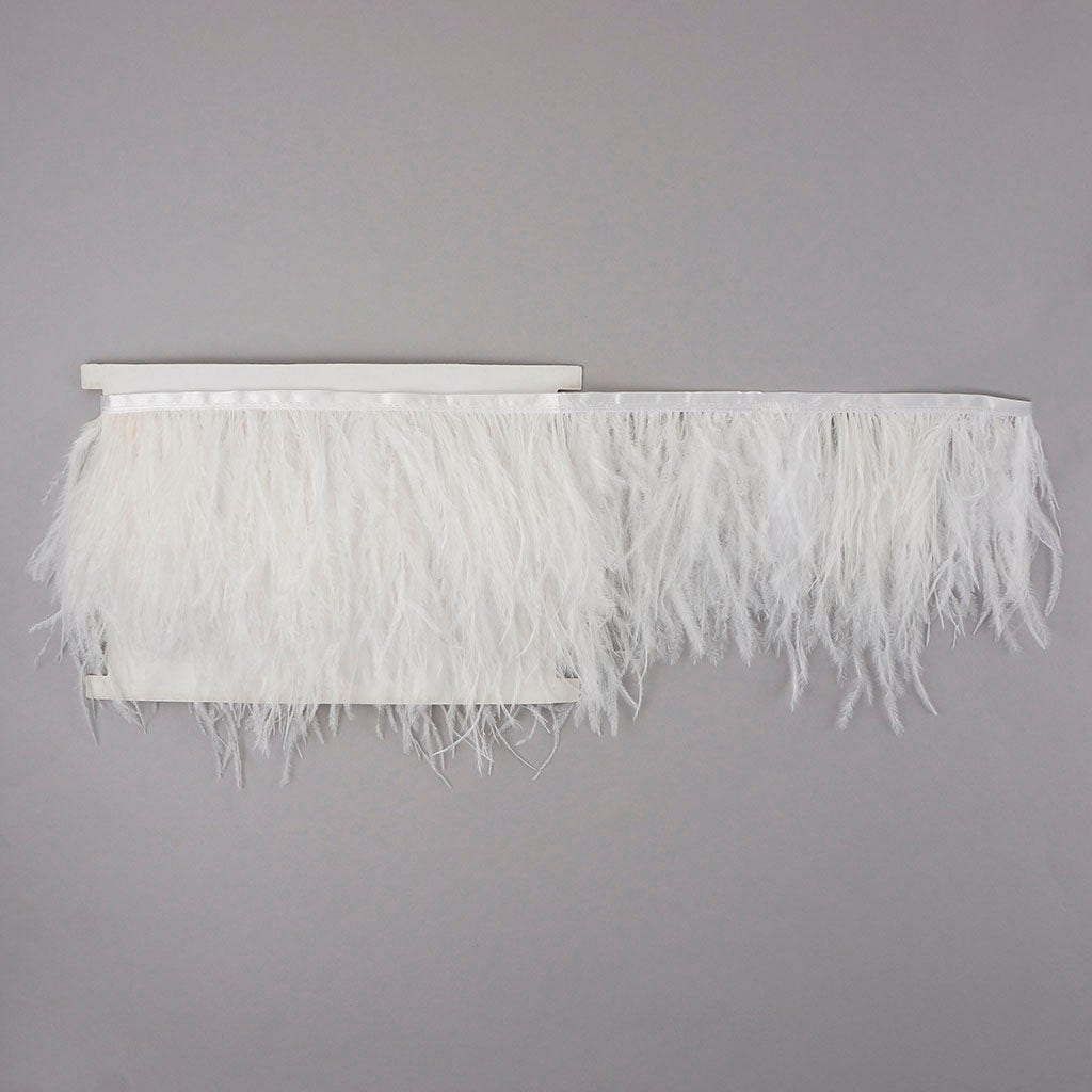 Ostrich Feather Fringe 2PLY - White