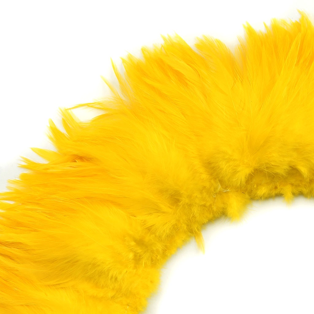 Rooster Saddles-White-Dyed - Yellow