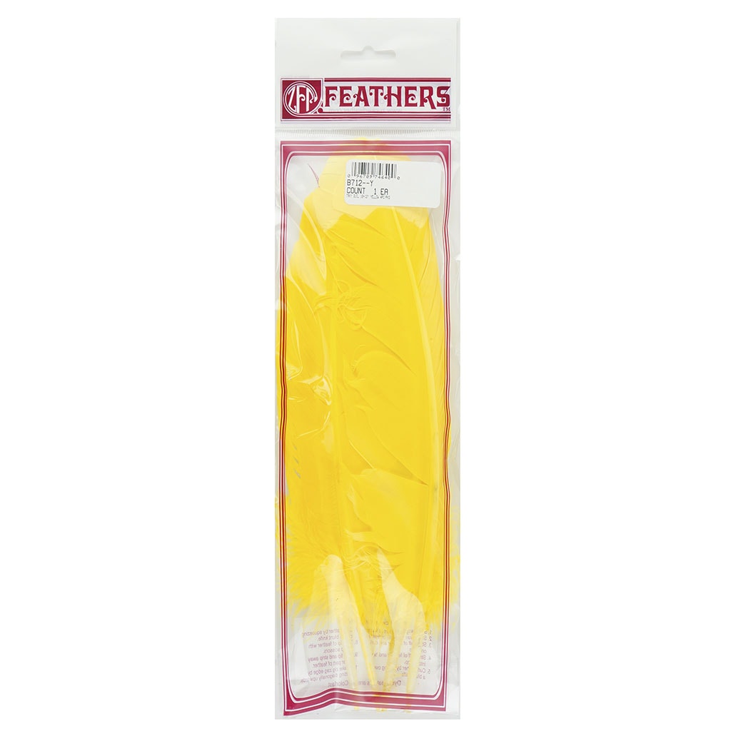 Turkey Quills Dyed Feathers - Yellow