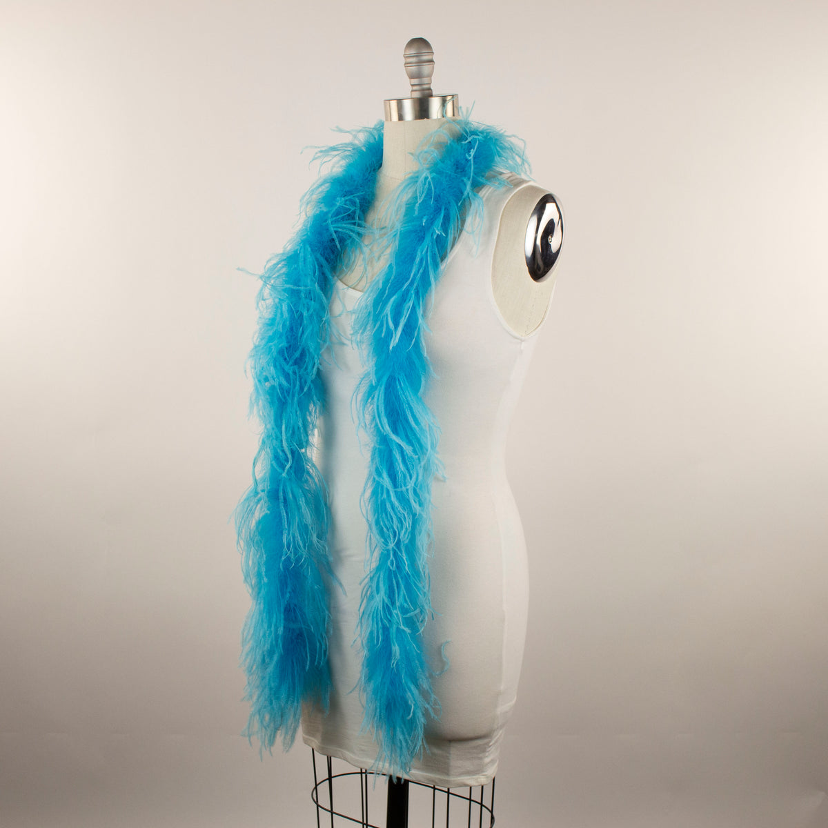 One Ply Ostrich Feather Boa - Light Turquoise