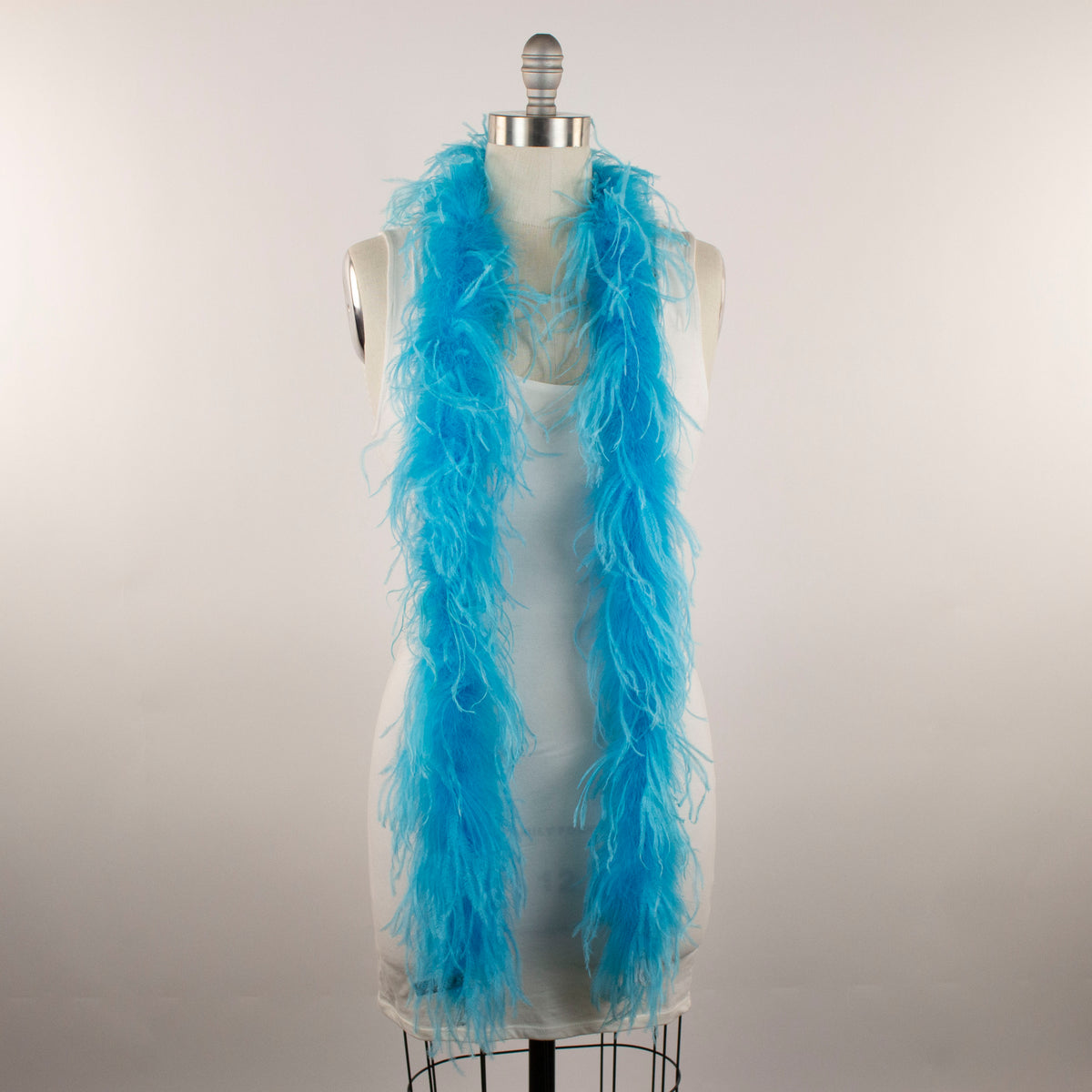 One Ply Ostrich Feather Boa - Light Turquoise